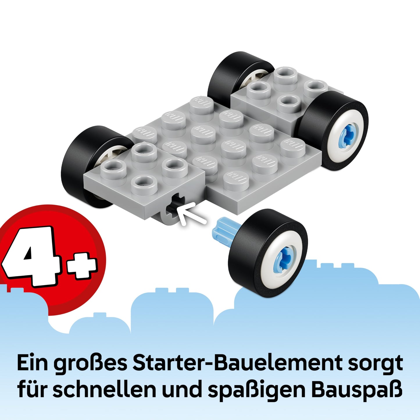 LEGO Bluey Grandmas with Bingo and Bluey - educational toy with car, 2 minifigures & garden - Montessori set - birthday gift for girls and boys aged 4 and over - 11216