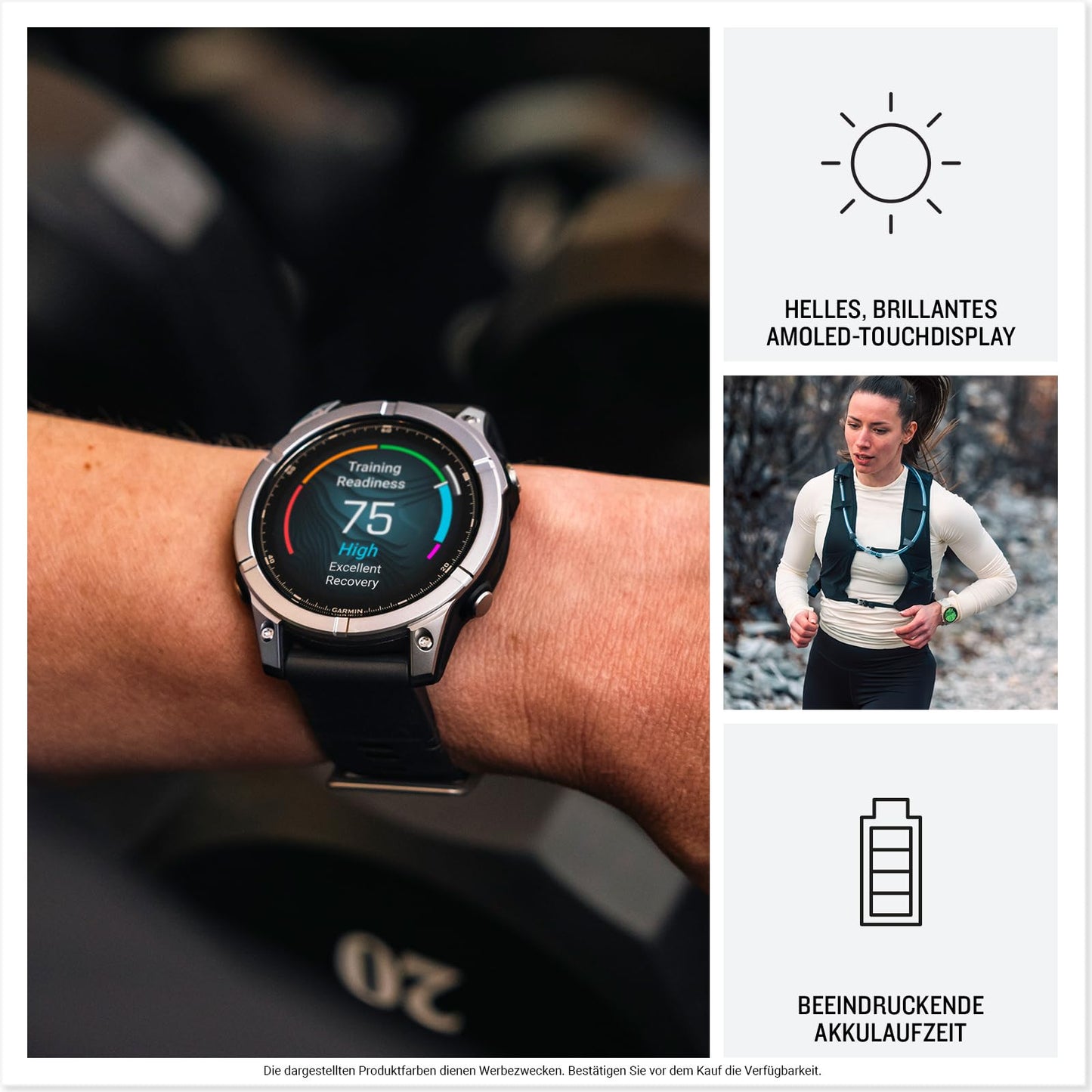 Garmin fēnix E 47mm – GPS multisport smartwatch with 1.3" AMOLED touch/button display, TOPO maps, over 80 pre-installed sports apps, Music Pay - 010-03025-00