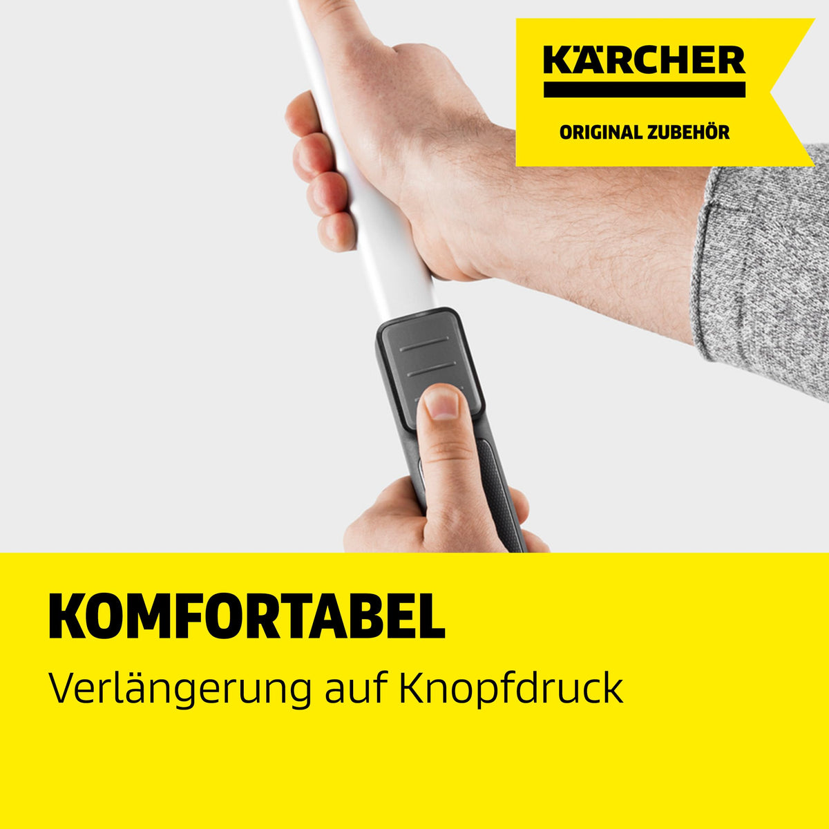 Kärcher TLA 4 Telescopic Spray Lance, easy cleaning of facades, carports, or conservatories with the high-pressure cleaner thanks to the telescopic spray lance, infinitely adjustable up to a maximum of 3.70 m. - 2.644-190.0