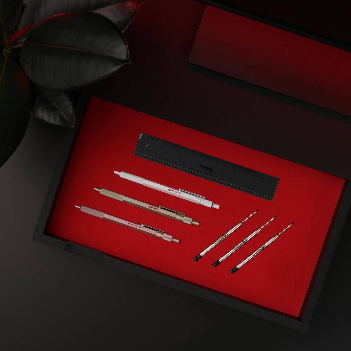 rOtring 600 Ballpoint Pen | Medium Tip | Black Ink | Pearl White Barrel | Refillable - 2183890