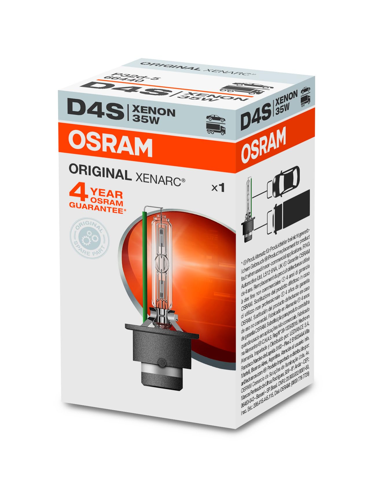 Osram ZOXD4S bulb, bluish white, folding box