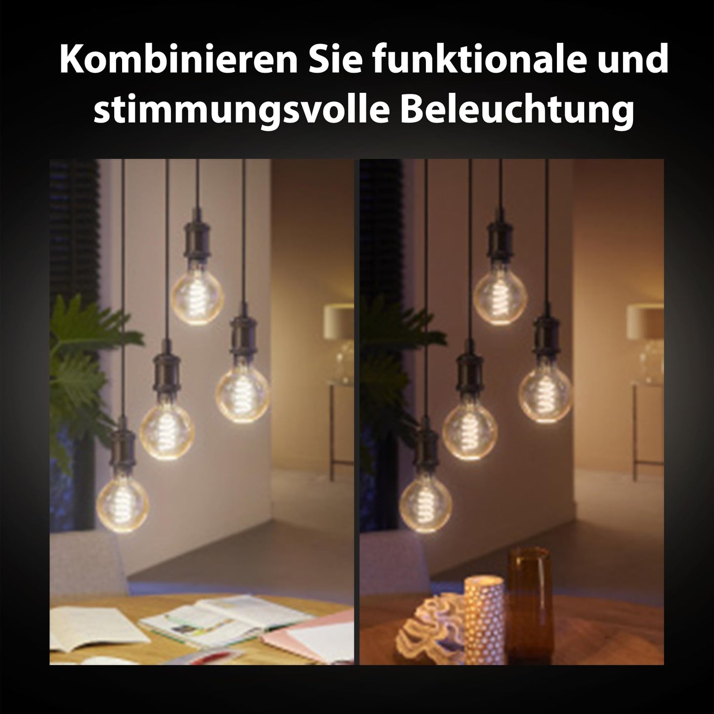 Philips Hue White Ambience E27 Standard Filament, 7W, dimmable, warm to cool white light, compatible with Amazon Alexa (Echo, Echo Dot), pack of 3 - 929002477504