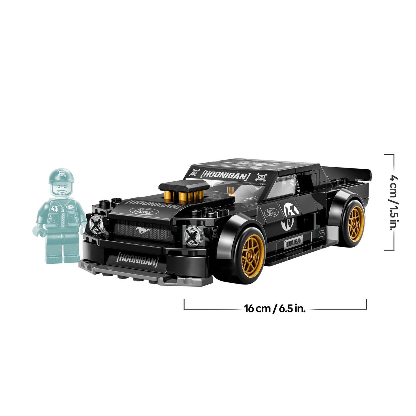 LEGO Speed Champions Ken Blocks 1965 Ford Mustang Hoonicorn V1 - Muscle Car Toy - Model Building with Minifigure to Collect - Children's Room Decoration - Mint Gift for Boys Ages 9 and Up and Fans - 77262