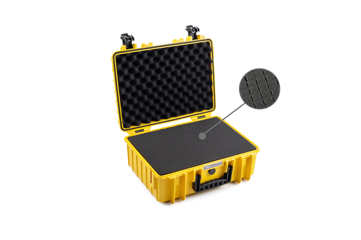 B&W International multi-purpose case Outdoor 5000 (PP.221) yellow - with cube foam - waterproof (IP67), dustproof, impact-resistant, extremely robust - 5000/Y/SI