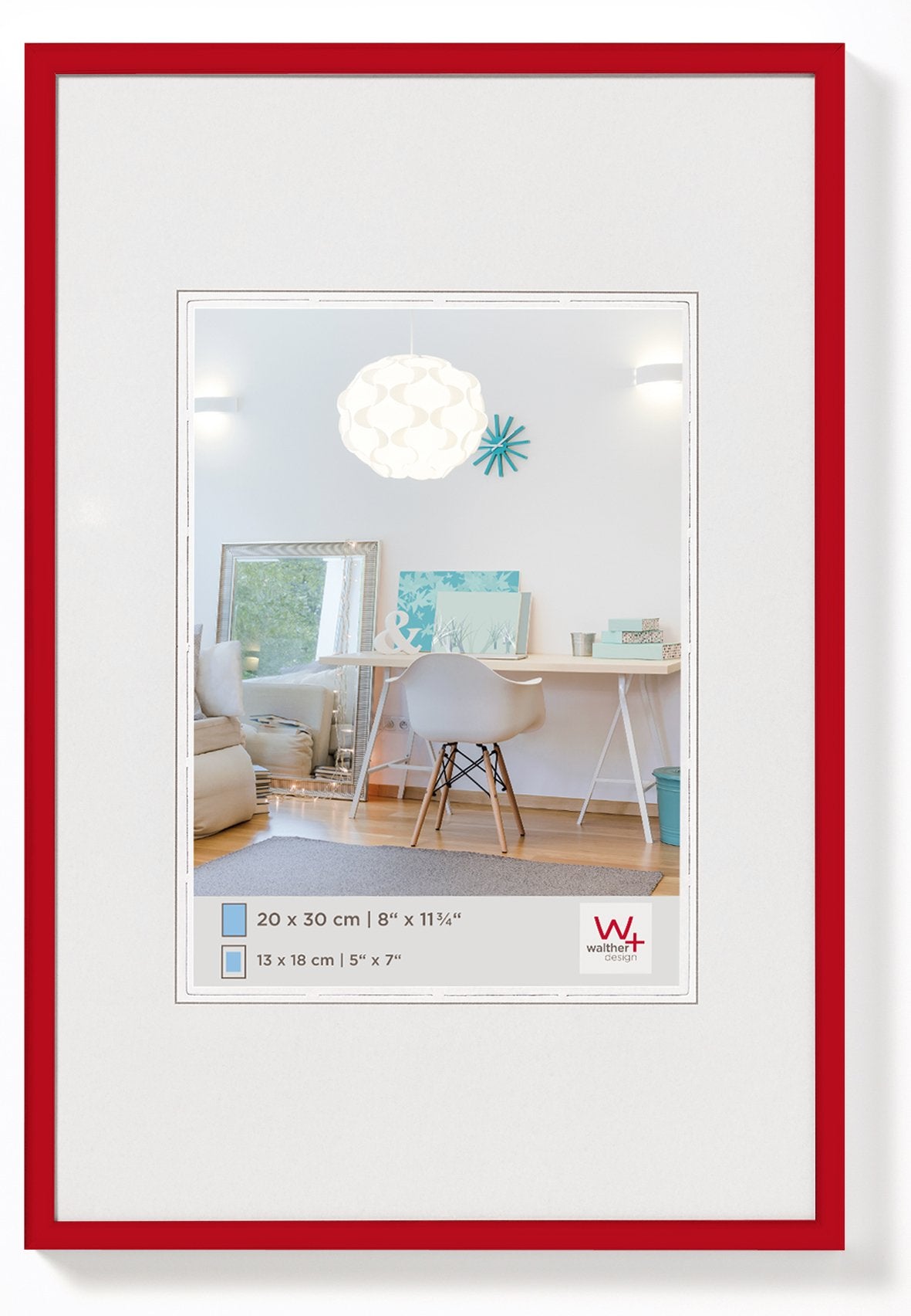 walther design picture frame red 50 x 60 cm New Lifestyle plastic frame KV060R