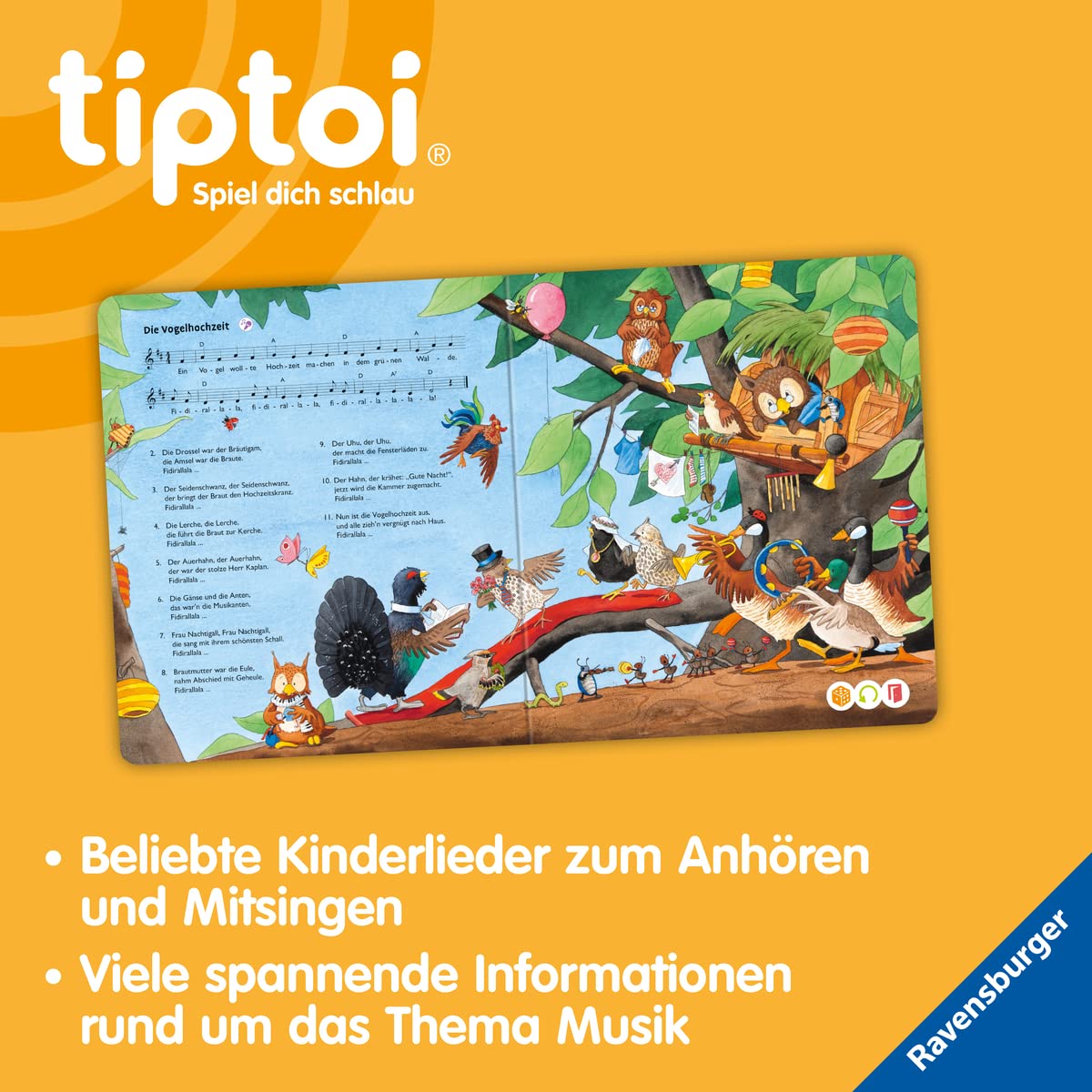 Ravensburger tiptoi Starter Set Plus 00159: Pen and book My most beautiful children's songs - Plus charging station - Learning games for children from 3 years - Toys from 3 years