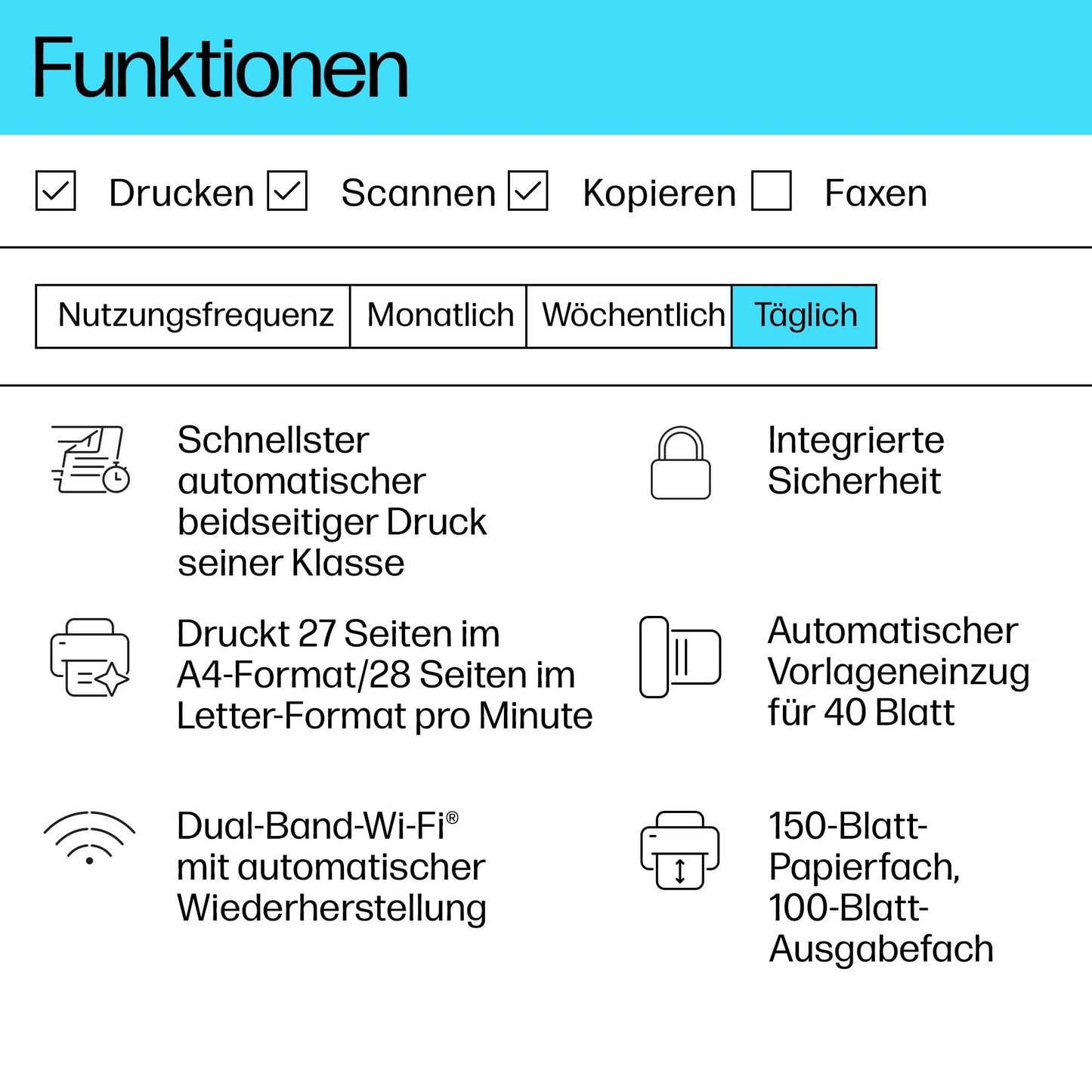 HP LaserJet MFP M235sdw multifunction laser printer black and white, print, copy, scan, automatic two-sided printing, dual-band Wi-Fi, USB, LAN, smart app, intelligent user interface - 8J9K7F#B19