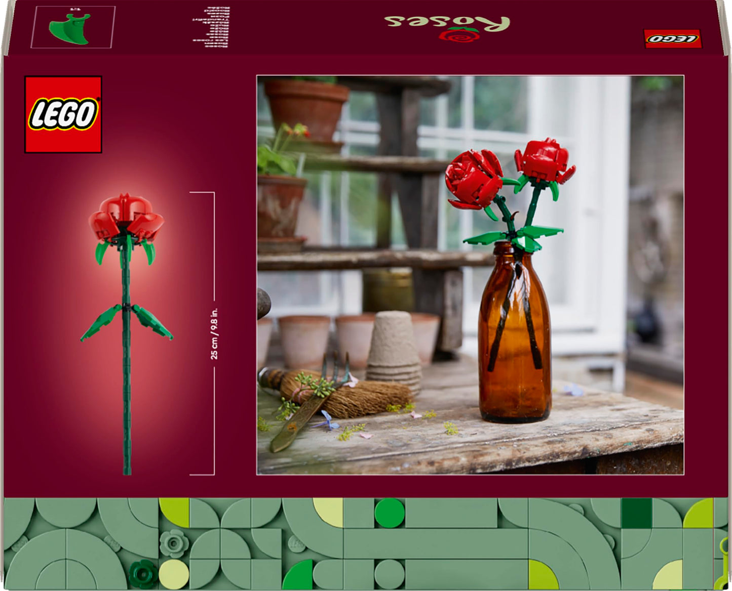 LEGO Botanicals Roses - Artificial Flower Set - Mother's Day Gift - Desk Decoration or Flower Decoration - Model Building for Women and Men - 40460