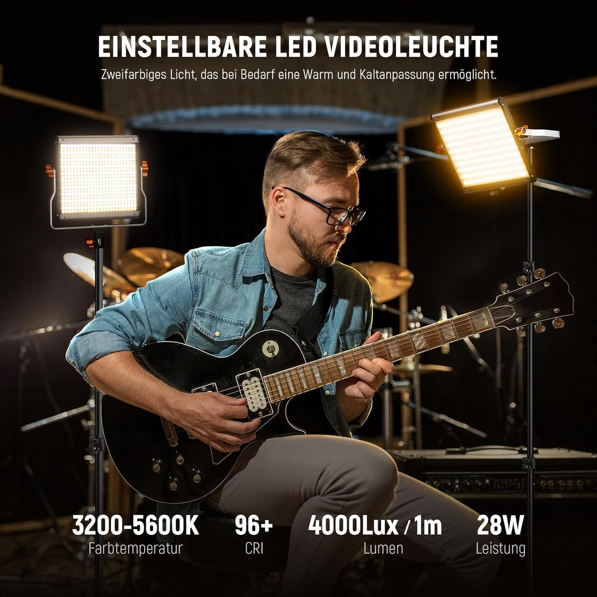 NEEWER 2er Pack lumini video LED Bi Color 480 dimmabile, 3200K-5600K - NL480