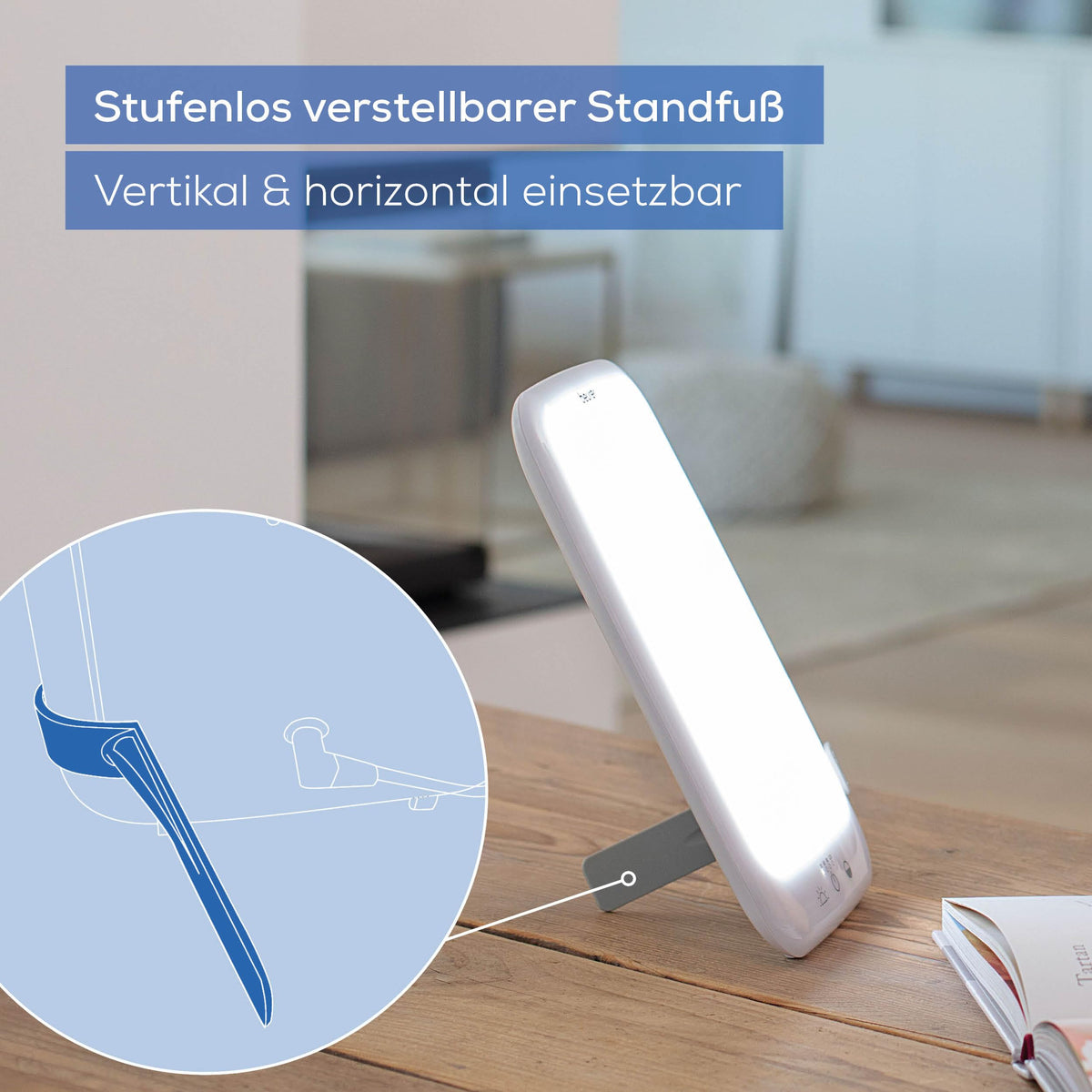 Beurer TL 35 Daylight Lamp, simulates daylight with 3 color temperatures for a regulated day-night rhythm, 10,000 Lux, medical device, detachable stand, with dimmer, white. - 10065