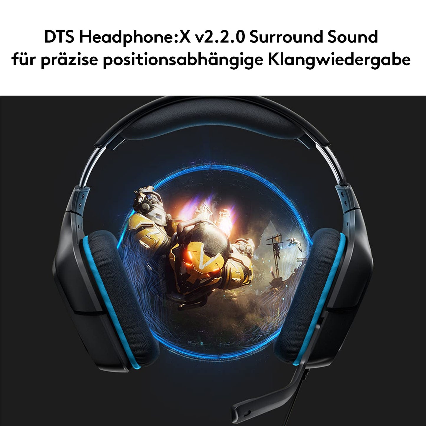 Logitech G432 Wired Gaming Headset, 7.1 Surround Sound, DTS Headphone:X 2.0, Boom Microphone with Flip Mute, Leatherette Ear Pads, PC/Mac/Xbox One/PS4/Nintendo Switch - Black - 981-000770