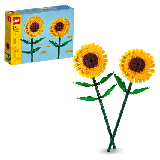 LEGO Botanicals Sunflowers - Set with artificial flowers for children aged 8 and over - Children's room decoration or bouquet - Gift for teenagers, girls and boys - Botany Collection 40524