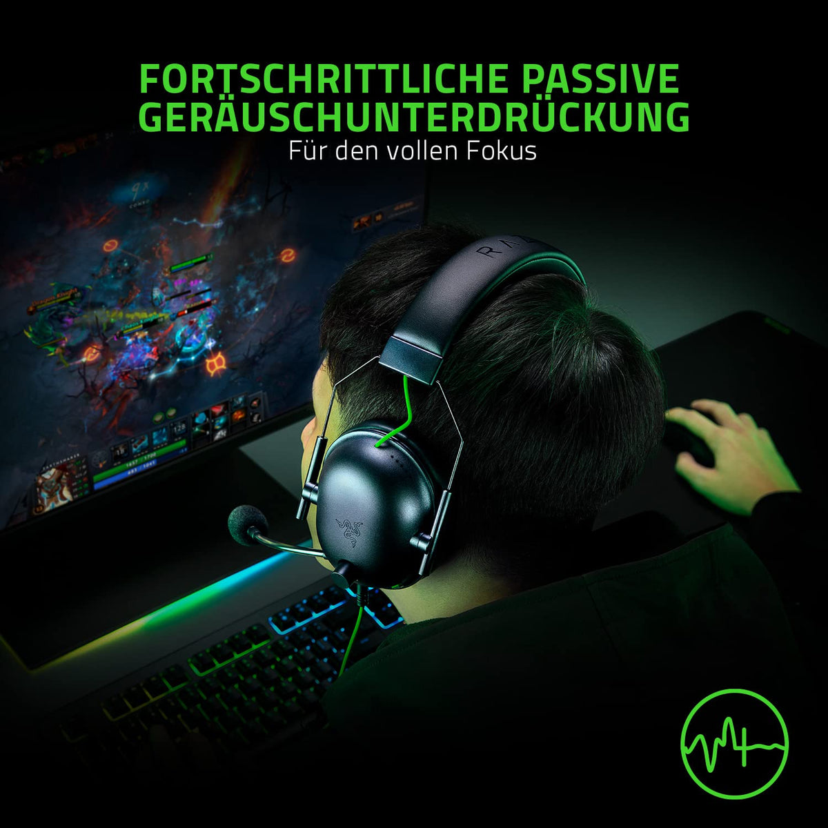 Razer BlackShark V2 X USB - Wired Esports Headset (Triforce 50mm Drivers, Noise Cancellation, 240g Ultra-Lightweight Design, Memory Foam Cushions, 7.1 Surround Sound) Black - RZ04-04570100-R3M1