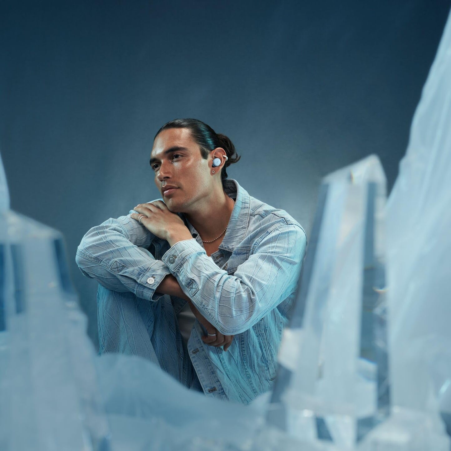 Bose QuietComfort Wireless Noise Canceling Earbuds, Lifestyle Bluetooth Earbuds for Sports and More with Active Noise Canceling, Up to 8.5 Hour Battery Life, Ice Blue - Limited Edition - 888507-0700