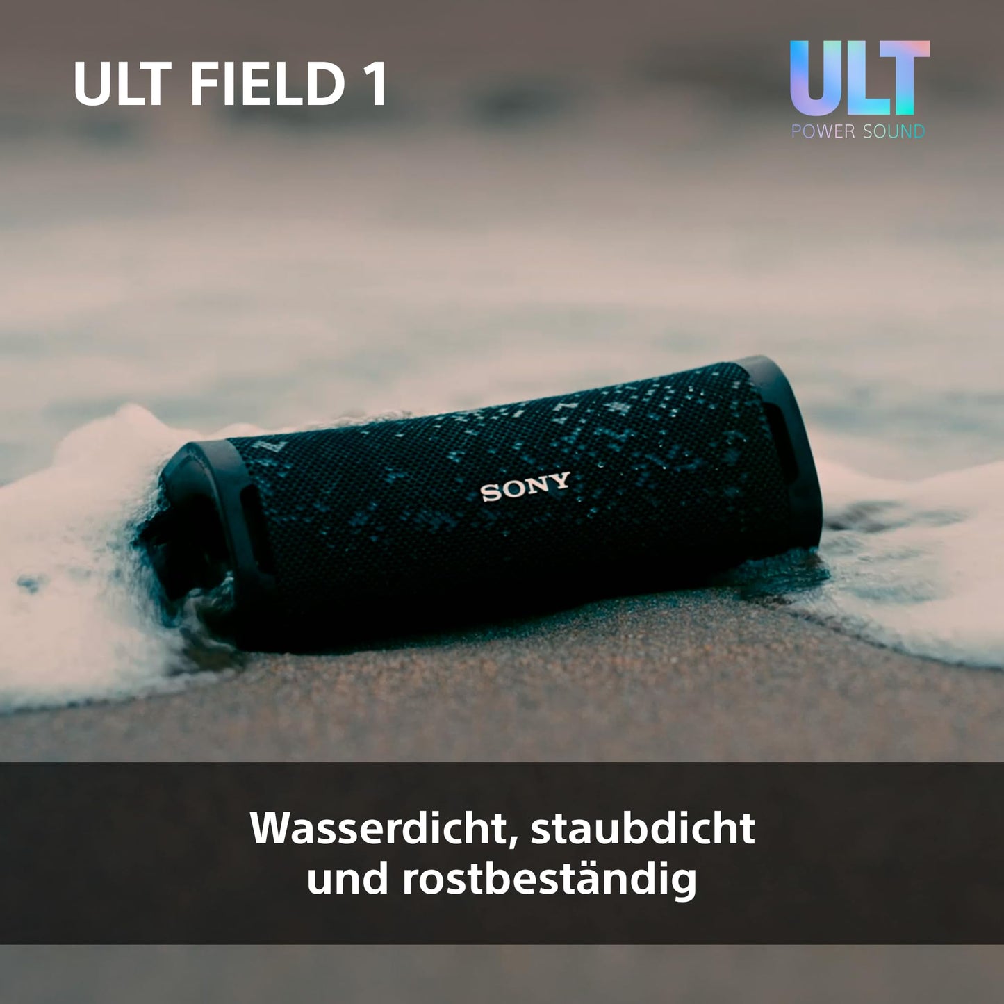 Sony ULT Field 1 - Wireless portable Bluetooth speaker with ULT Power Sound, powerful bass, IP67, waterproof, dustproof, shockproof, 12h battery, clear call quality, outdoor - Forest Gray - SRSULT10H.CE7