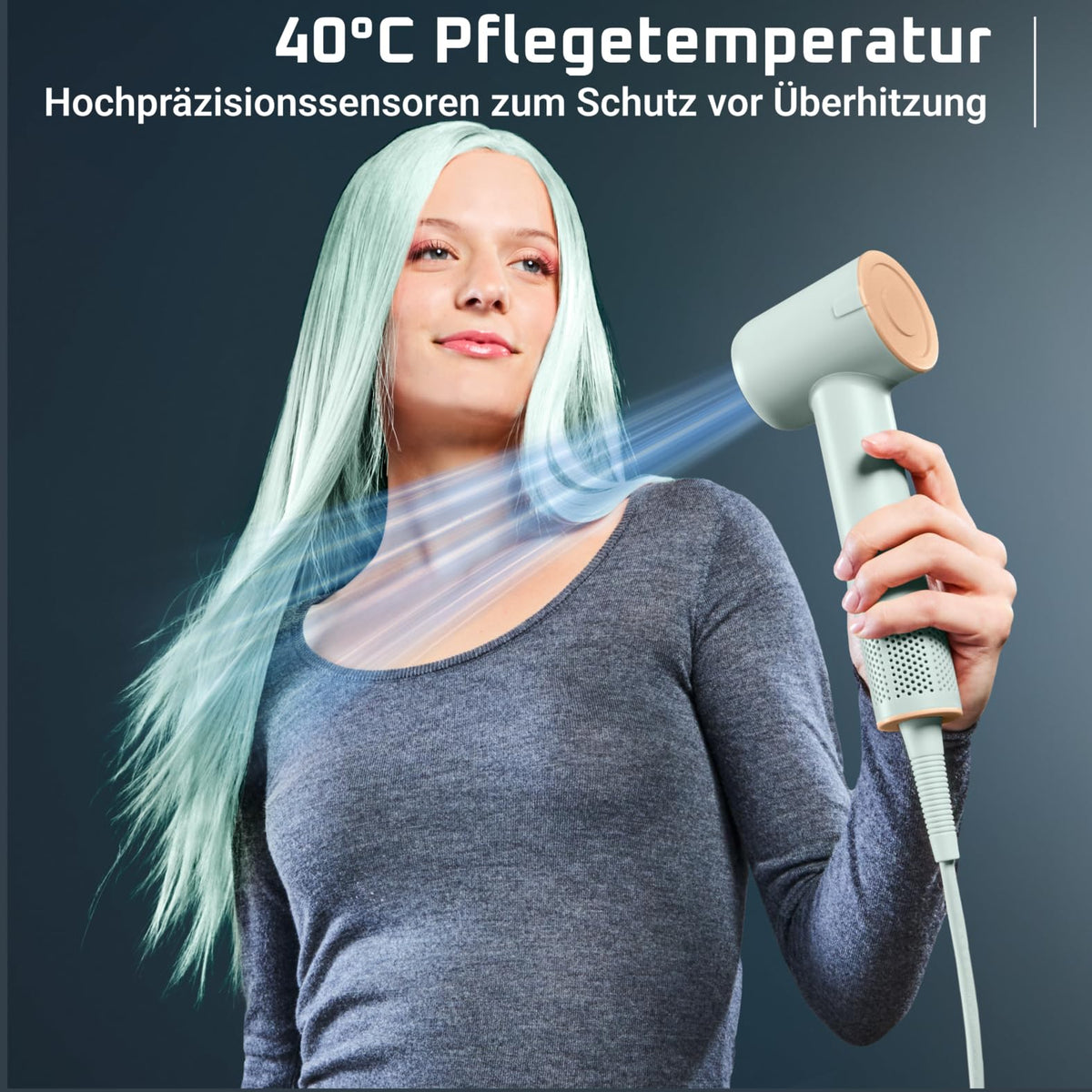 Rowenta Blumia Hair Dryer, High-Speed Motor, 6-mm Magnetic Nozzle - HY5N12E0