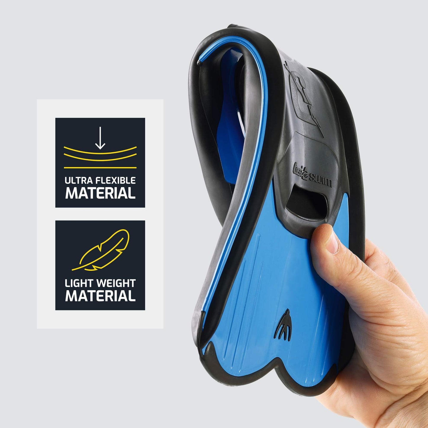 Cressi Light Fins short fins - travel-friendly snorkeling fins - efficient muscle training - robust swimming fins - blue - 41/42 - DP182041