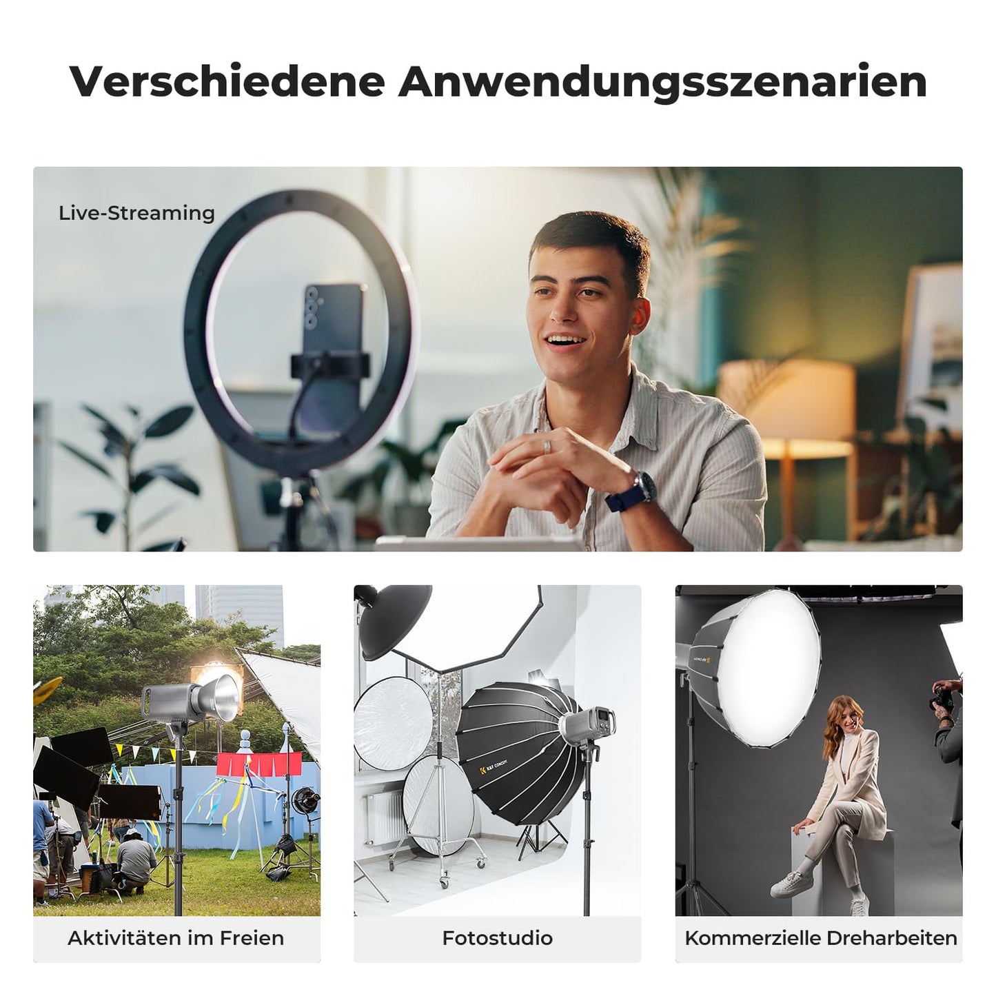 K&F CONCEPT 230CM Metal Photography Light Stand with Tripod Bag & 1/4" Srew - KF34.041U