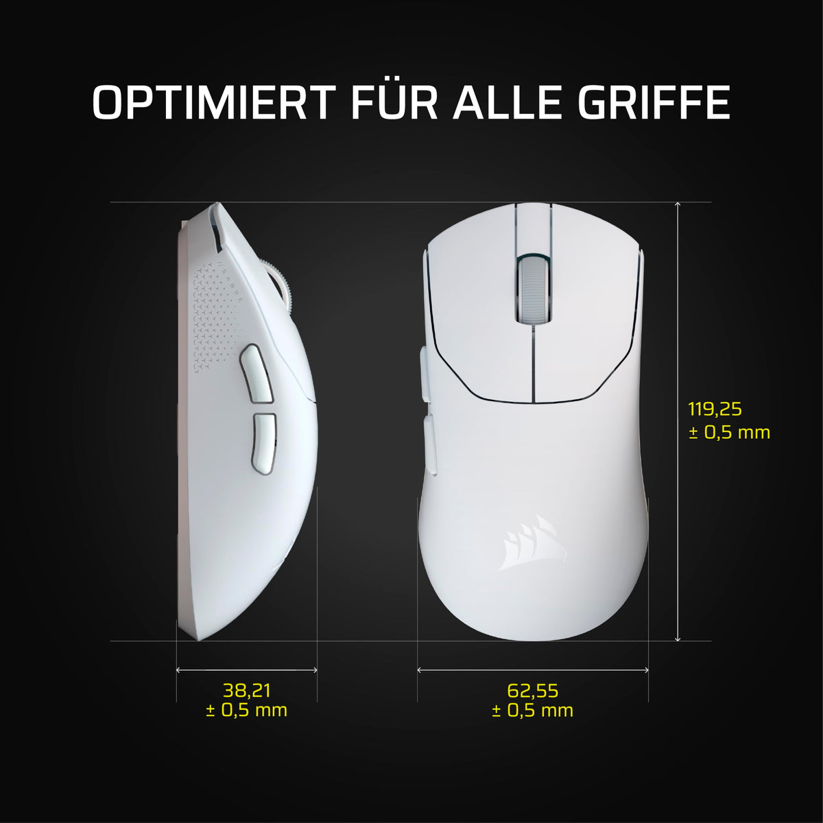 Corsair Sabre v2 PRO Ultralight Wireless FPS Gaming-Maus – Schwarz - CH-931G000-AS