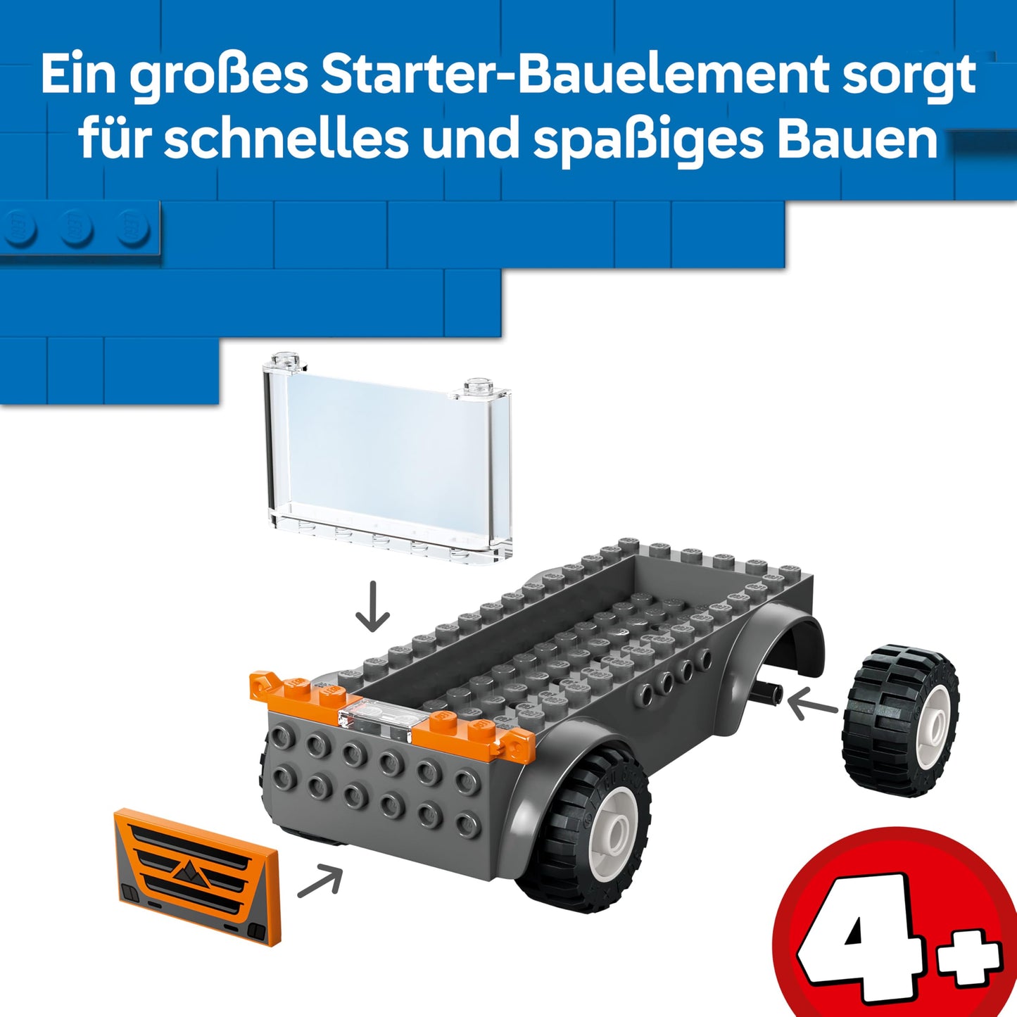 LEGO City Motorcycle Transporter - Toy to promote fine motor skills with transporter, 2 motorcycles, 2 minifigures, ramp and accessories - birthday gift for boys aged 4 and up - 60491