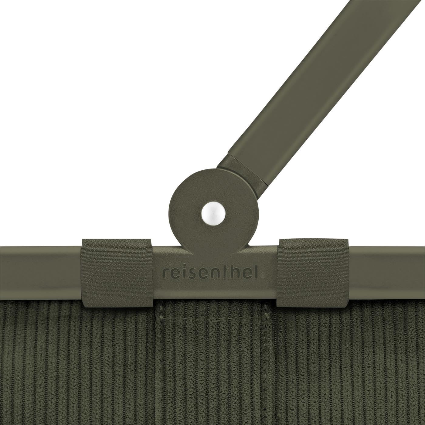 Reisenthel carrybag XS cord dark matcha – Stable shopping basket with practical inner pocket – Elegant and water-repellent design - BN5057