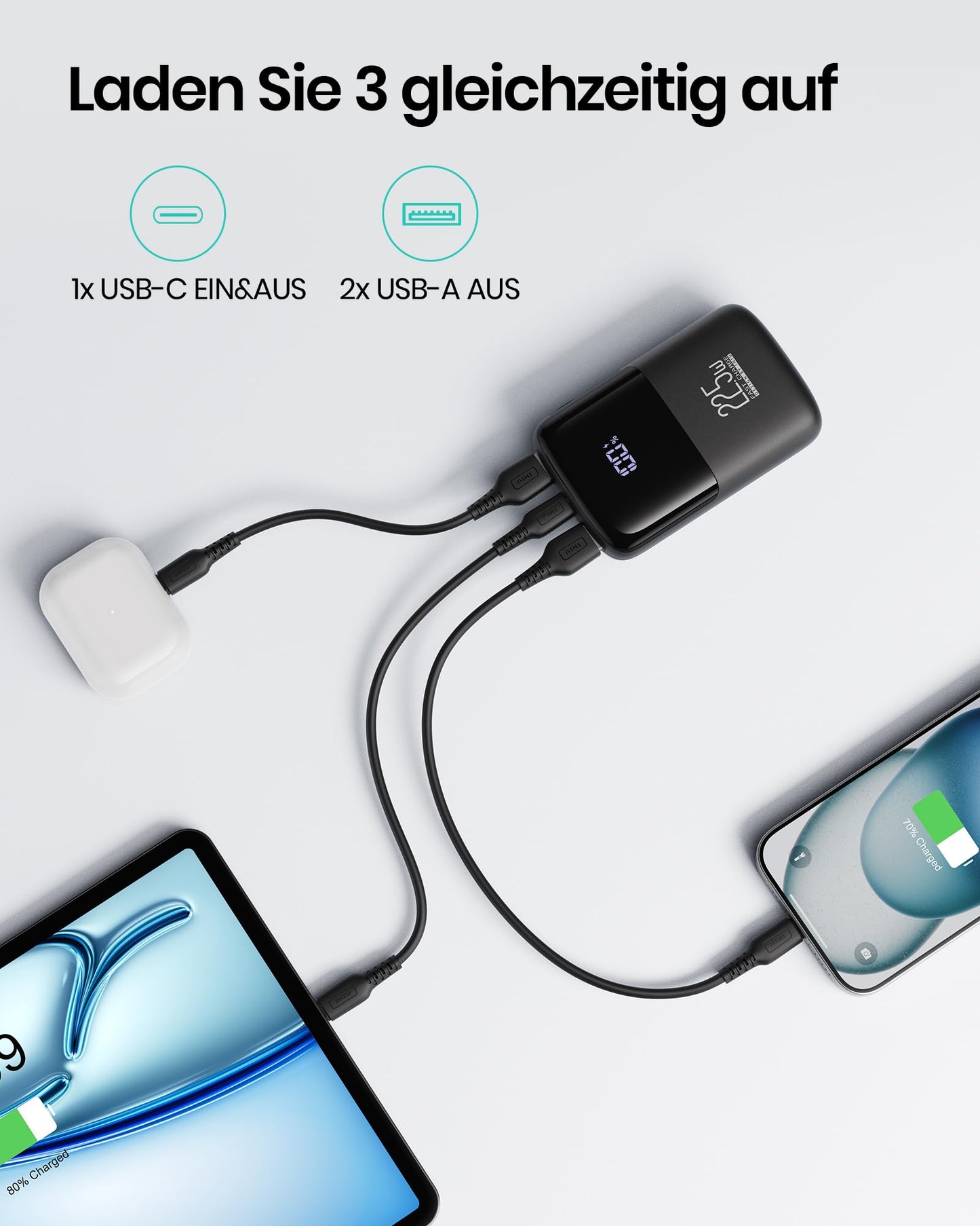 INIU Power Bank, 22.5W Fast Charging 10000mAh PowerBank Small But Strong, PD3.0 QC4.0 USB C Input&Output External Mobile Phone Batteries for iPhone 17 16 15 14 13 12 Pro Max Mini Plus Samsung S23 AirPods iPad etc - BI-B61