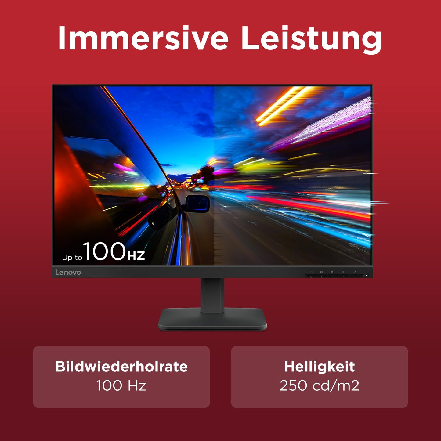 Lenovo L24-4e | Monitor | 23.8" Full HD | 100Hz | IPS | HDMI 1.4 | VGA - 68C2KAC1EU