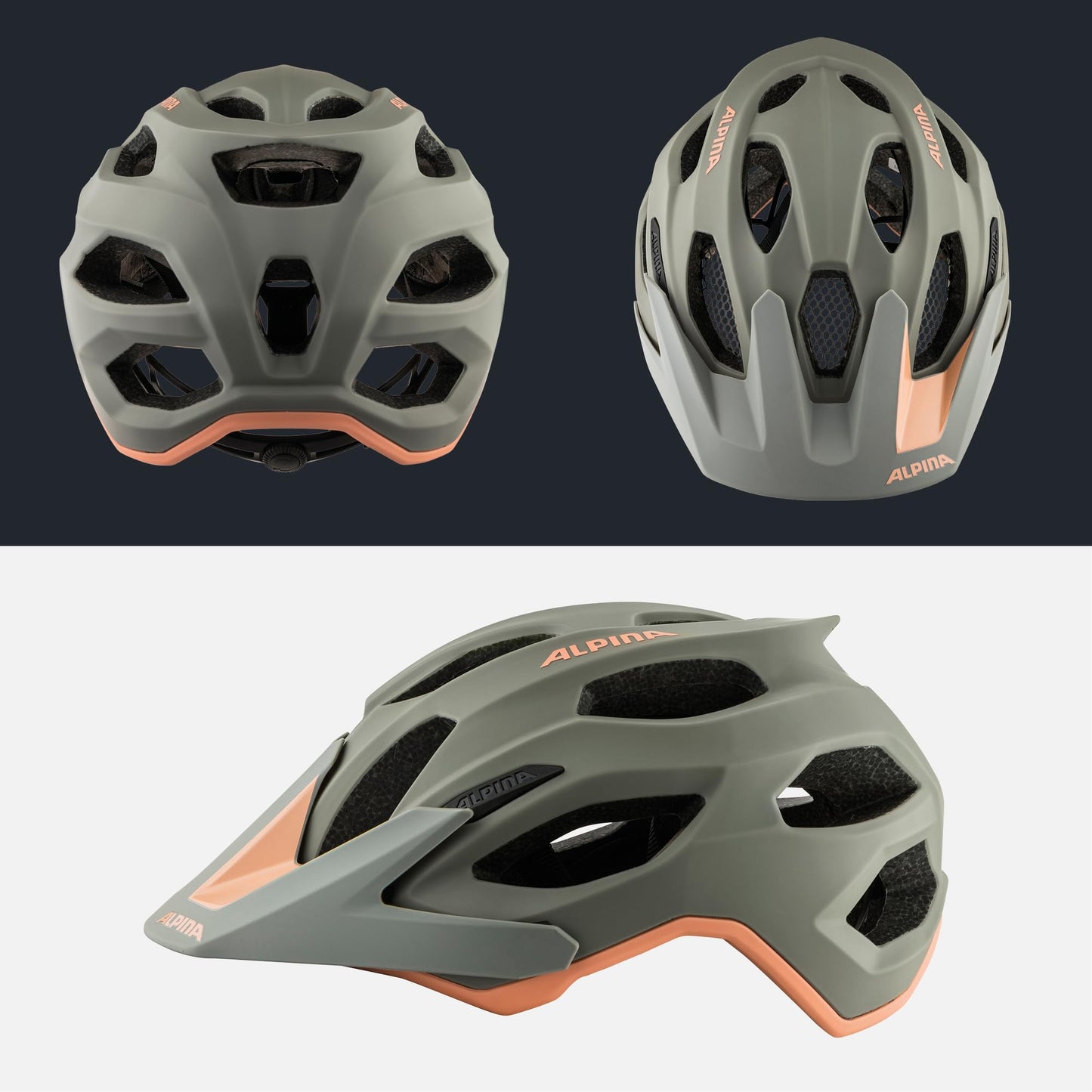 Alpina Carapax 2.0 MTB bicycle helmet, Moon-Grey-Peach matt, 57-62 cm - A9725323