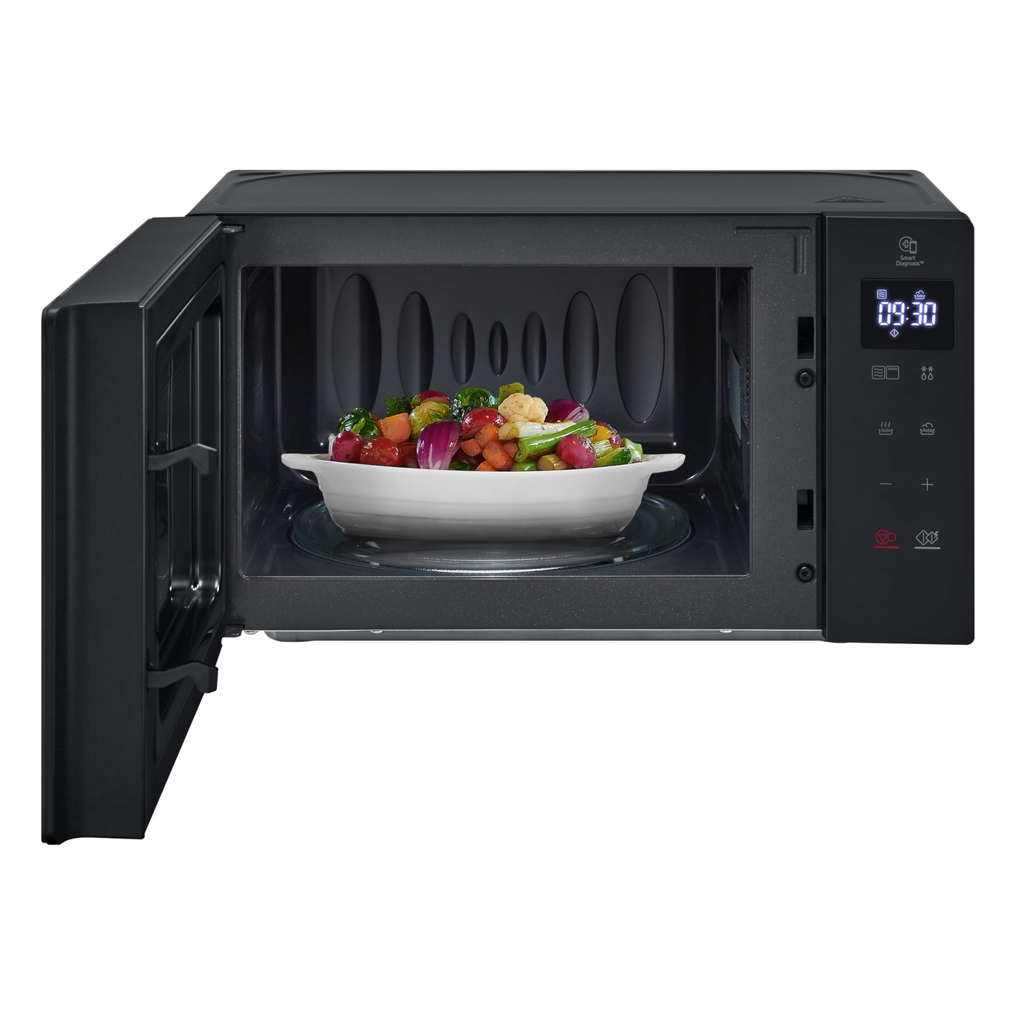 LG MH6032GAS microwave (20 L, 1050 W) with grill (570 W), Smart Inverter technology, quartz grill, EasyClean, black