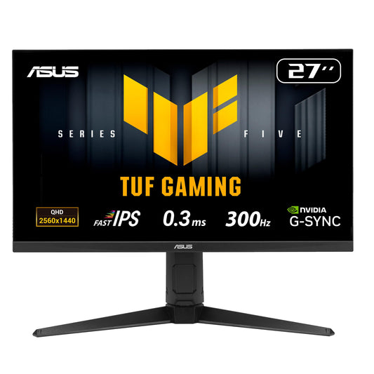 ASUS TUF Gaming VG27AQML5A QHD Monitor (27 inches, 2560 x 1440, 300Hz, Fast IPS, ELMB Sync, AMD FreeSync Premium, VESA DisplayHDR 400, 0.3ms response time, speakers, 2x HDMI, DisplayPort, Gaming AI) - 90LM0BG0-B02971