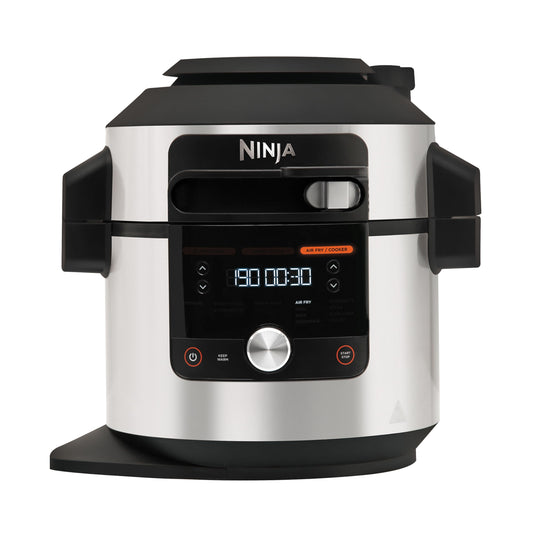 Ninja Foodi MAX Multicooker with SmartLid, 7.5L, 12-in-1 Multicooker, Pressure Cooker for Quick Cooking, Air Fryer for Hot Air Frying, Slow Cooker for Slow Cooking, Stainless Steel, OL650EU
