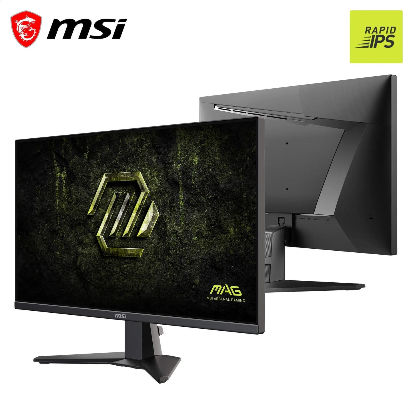 MSI MAG 275FA E20 27" FHD Gaming Monitor, 1920 x 1080 Rapid IPS, 200 Hz, 0.5 ms, HDR Ready, AMD FreeSync Premium, Eye Care, AI Vision, HDMI 2.0b, DP 1.2a, Frameless, VESA Mount, Black - 4711377402385