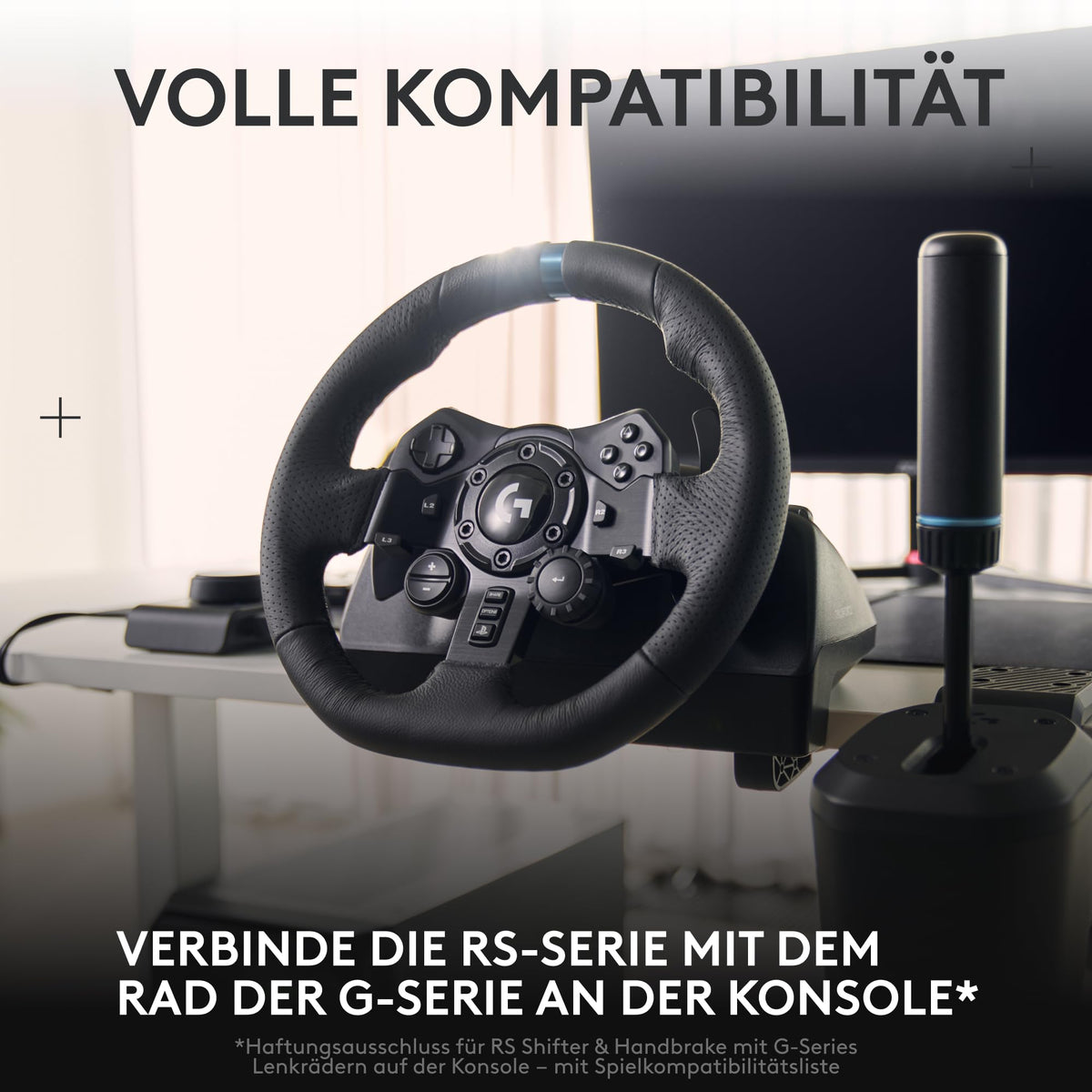 Logitech G G920 Racing Wheel and Floor Pedals for Xbox Series XS, Xbox One, PC, Mac + Racing Adapter for PRO Racing Wheel, Pedals, Driving Force Shifter, RS Shifter & Handbrake - Black - 941-000112