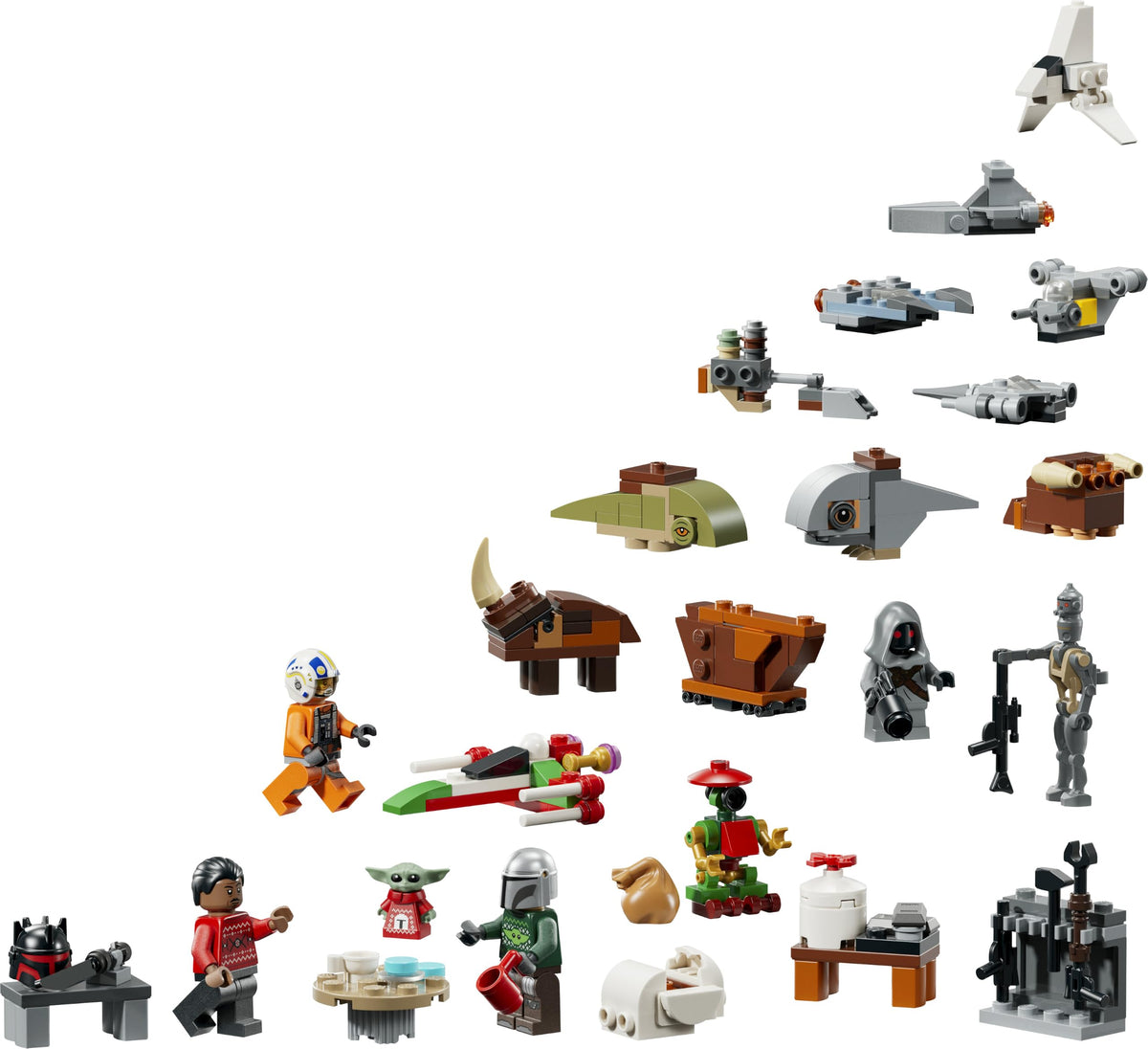 LEGO Star Wars 75456 Calendar de Advent 2026 - Cadou de Crăciun pentru băieți de la 6 ani - 24 de surprize cu 4 minifigurine, droidul IG-11 și figurina Grogu - Cadou pentru fanii The Mandalorian