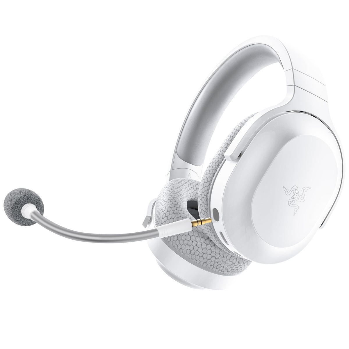Razer Barracuda X - Cască wireless multiplatformă pentru gaming și dispozitive mobile (SmartSwitch Dual Wireless, Triforce 40mm, microfon cu caracteristică cardioidă, 50h autonomie, USB-C) Alb Mercury - RZ04-04430200-R3M1