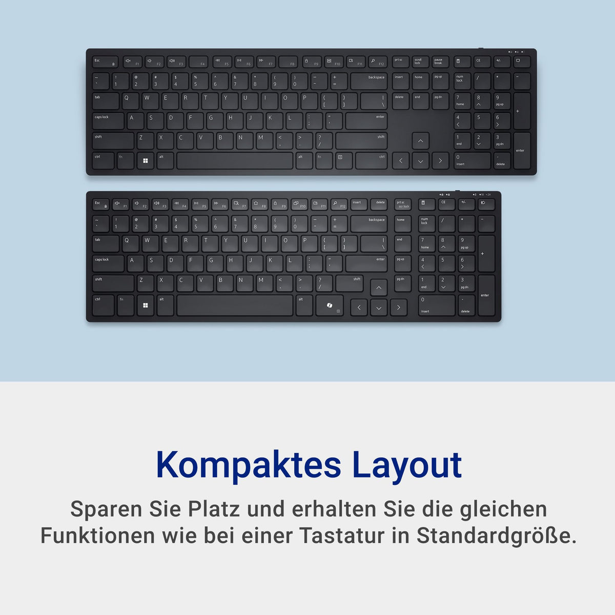 Dell 1761 Tastatur și mouse, compact și silențios, dongle RF sau Bluetooth - KM555