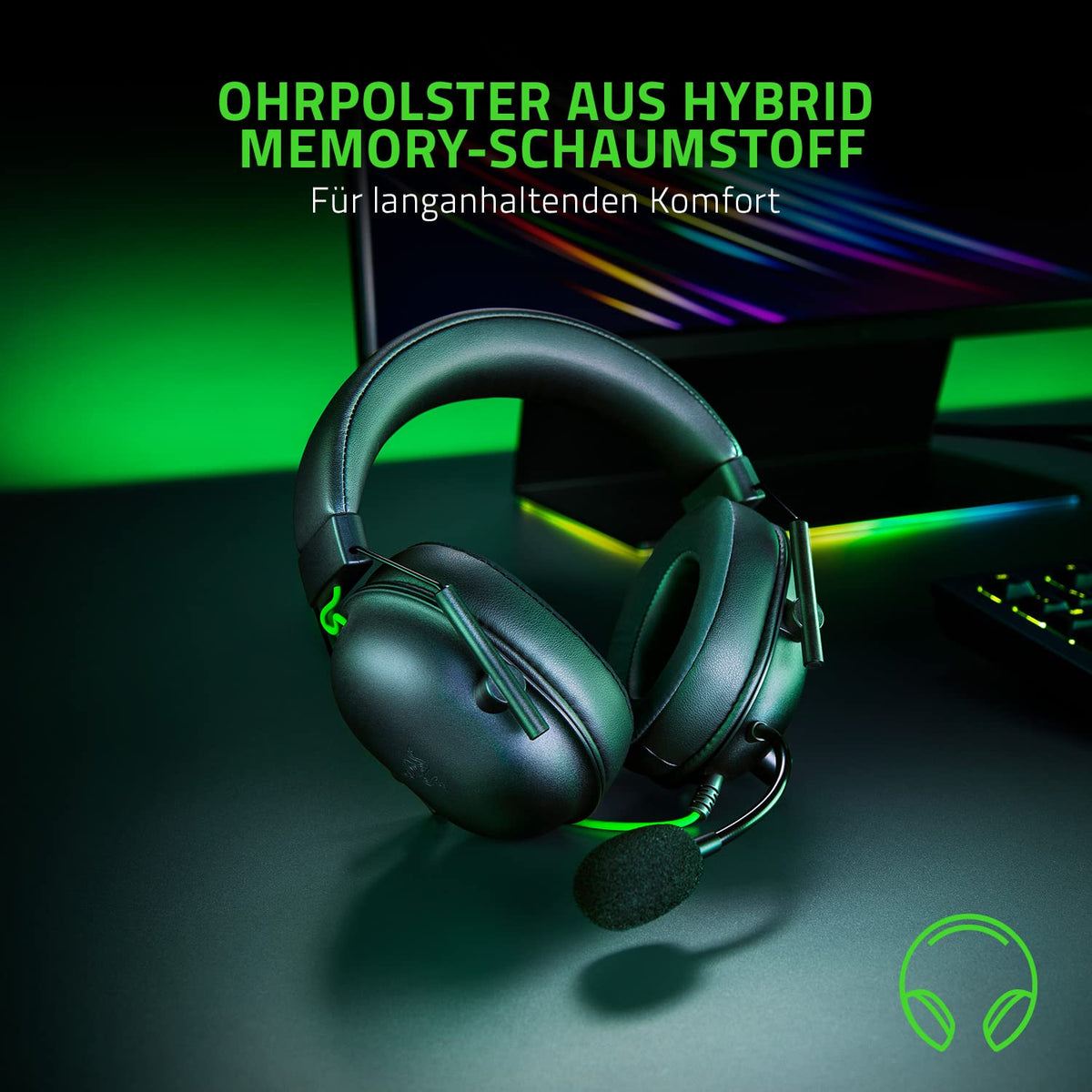 Razer BlackShark V2 X USB - Wired Esports Headset (Triforce 50mm Drivers, Noise Cancellation, 240g Ultra-Lightweight Design, Memory Foam Cushions, 7.1 Surround Sound) Black - RZ04-04570100-R3M1