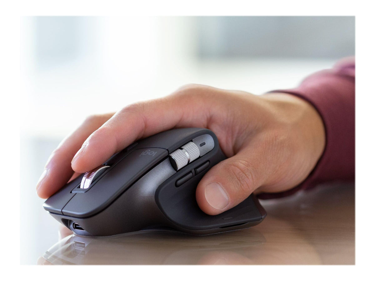 Logitech MX Master 3S pentru Business, mouse wireless cu clicuri silențioase, 8K DPI, receptor USB sigur Logi Bolt, Bluetooth, încărcare USB-C, derulare MagSpeed, compatibil cu Windows/Mac/Chrome/Linux - Grafit - 910-006582
