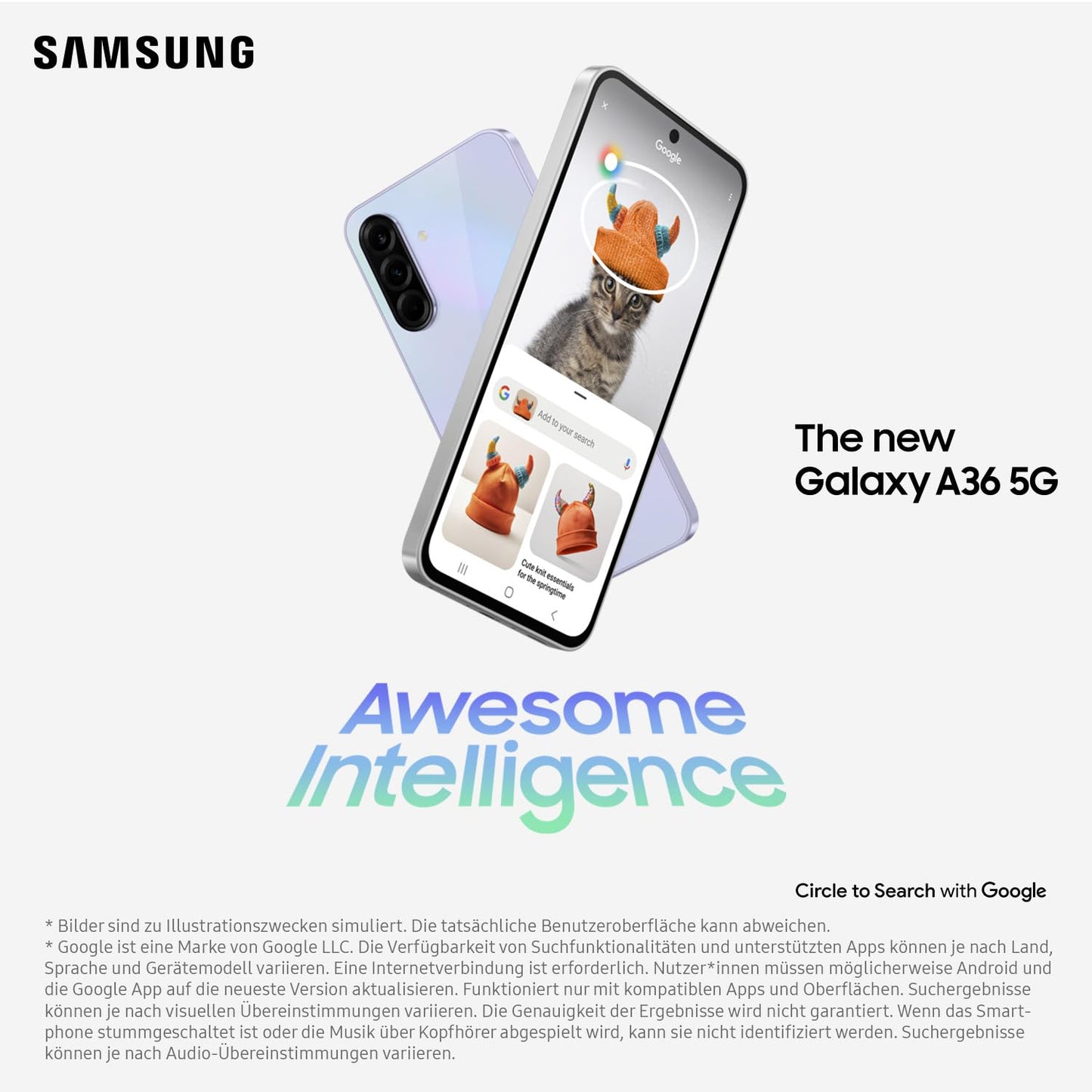 Samsung Galaxy A36 5G AI smartphone without contract - F-MA366BZKGAMZ