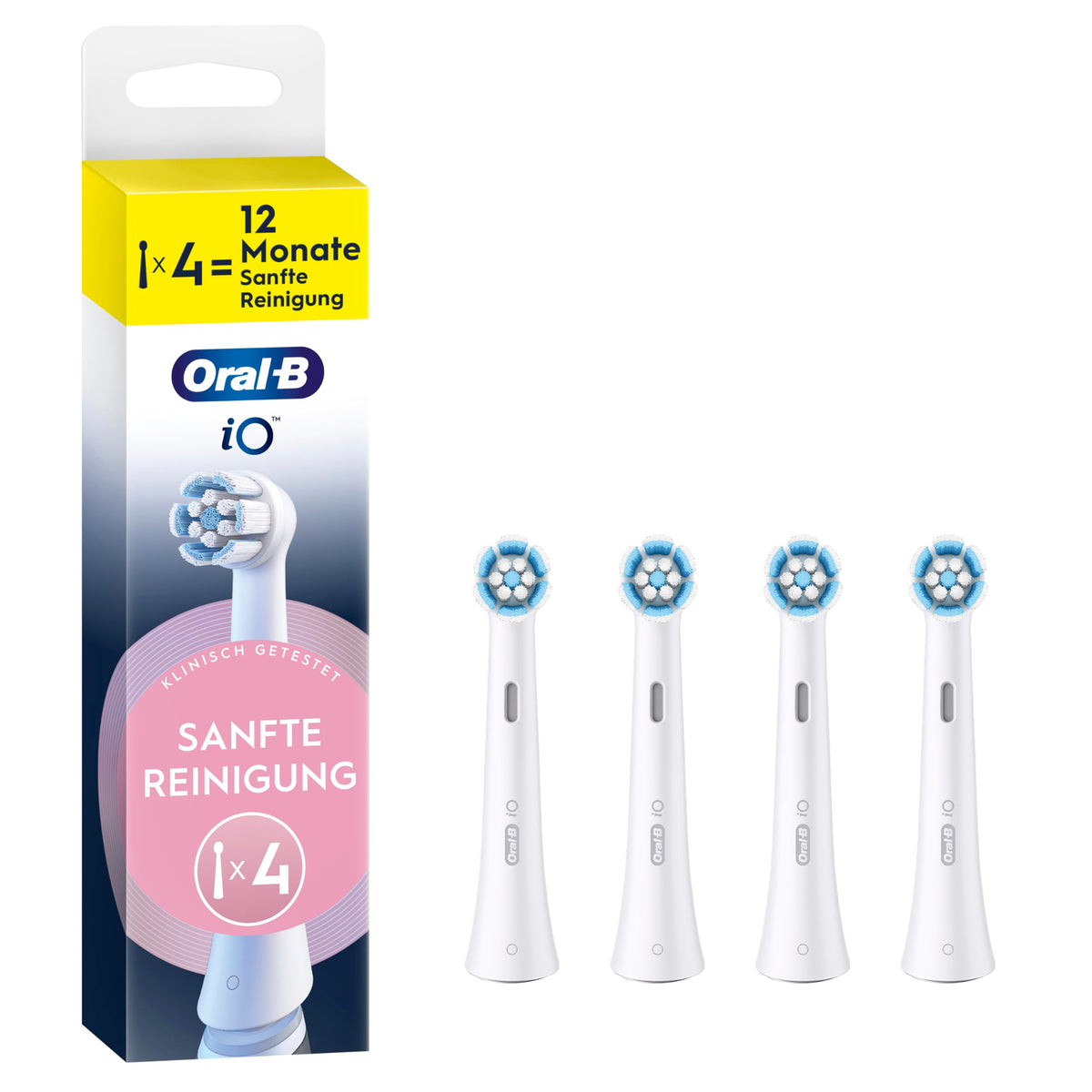 Oral-B iO Replacement Brush Heads Gentle Cleaning, White, 4 Pieces - 8700216194877