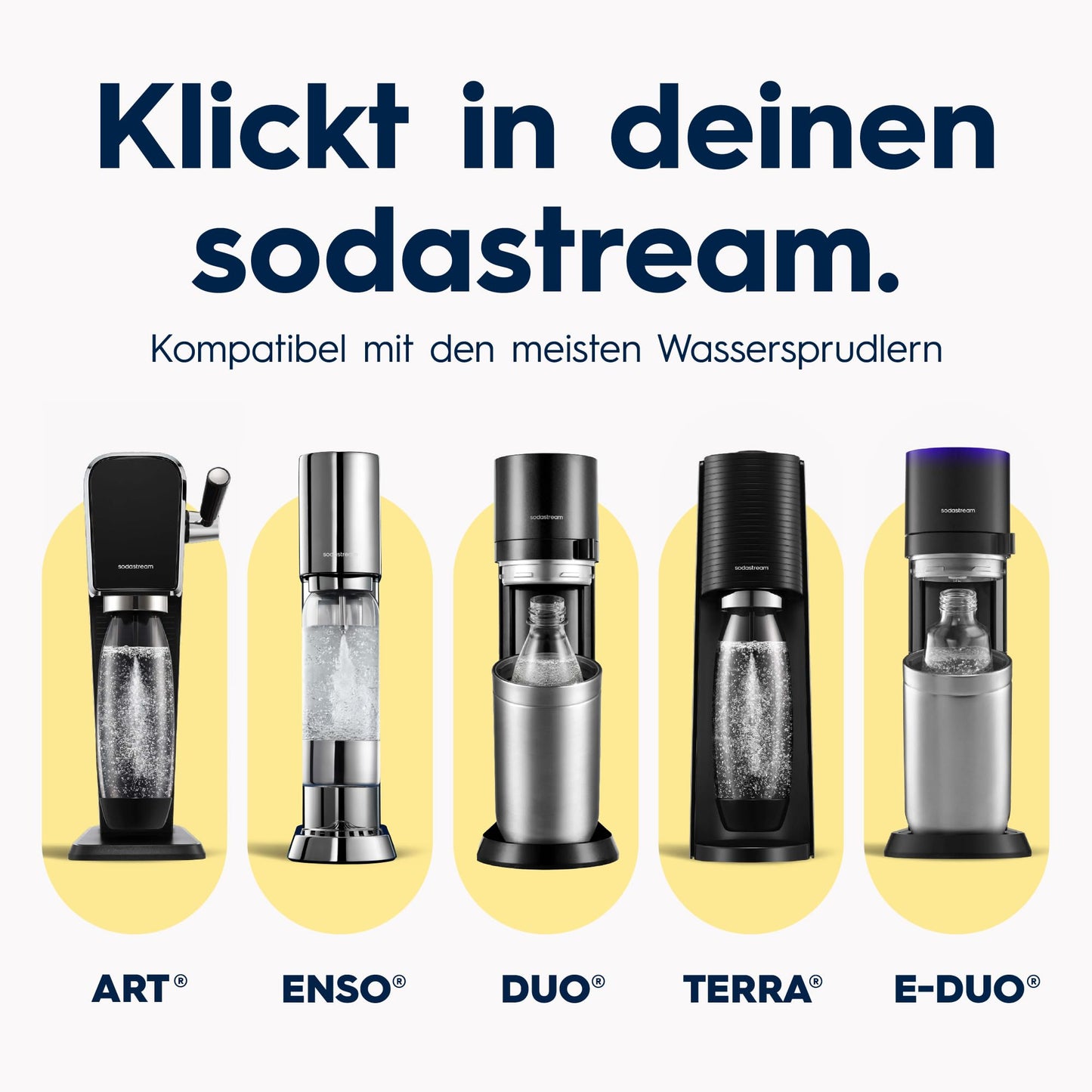 sodastream Fizz & Go stainless steel soda bottle 0.9 l, double-walled insulated thermos bottle, keeps warm & cold, for carbonated drinks, compatible with DUO, TERRA, ART, ENSO & more, lemon yellow - 1062417440