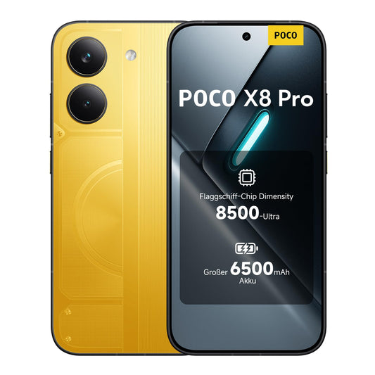 Xiaomi Poco X8 Pro Smartphone 12+512GB, 6500mAh Battery, 50MP Camera, Yellow