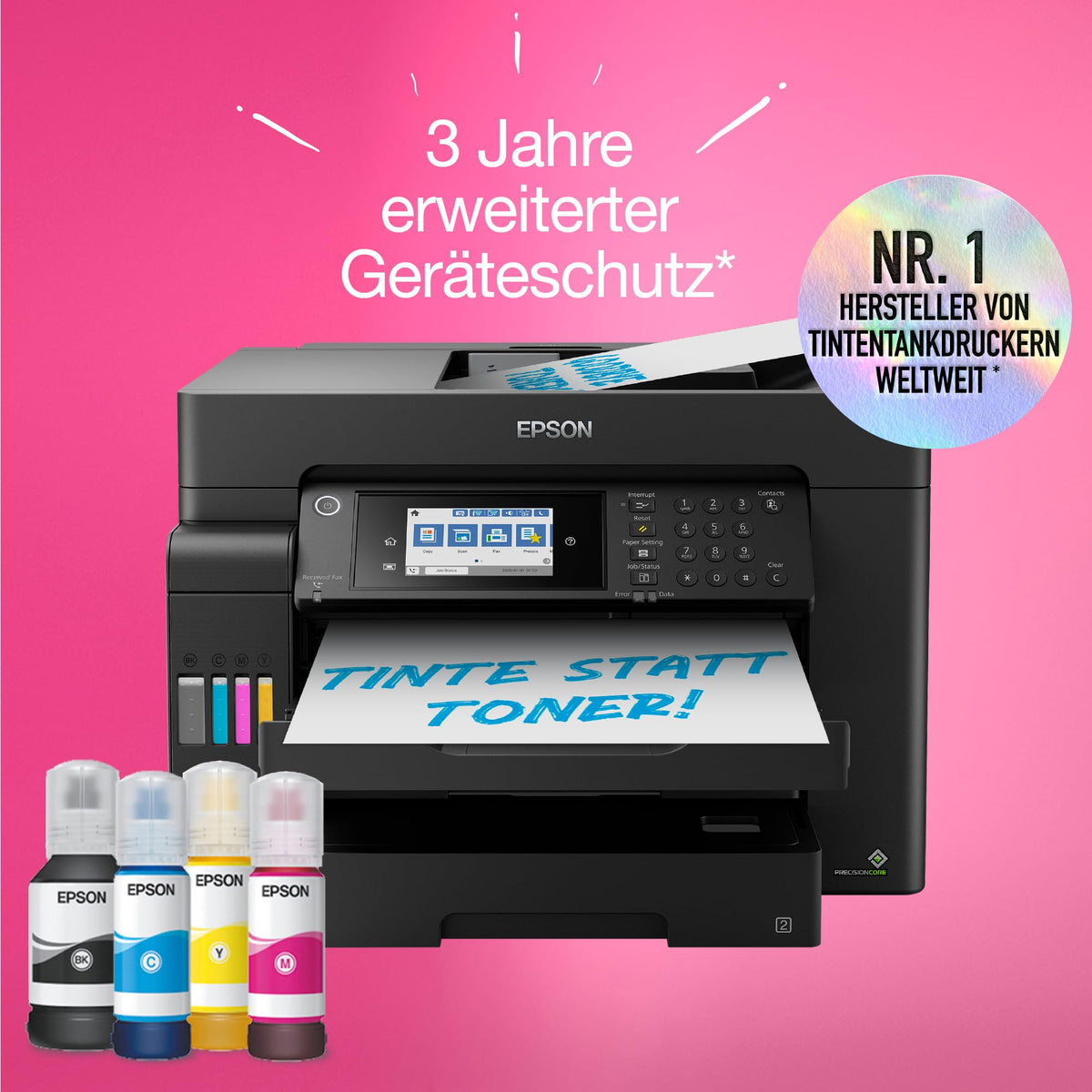 Imprimantă multifuncțională Wi-Fi cu rezervor de cerneală Epson EcoTank ET-16605 DIN-A3+ cu fax - C11CH72405