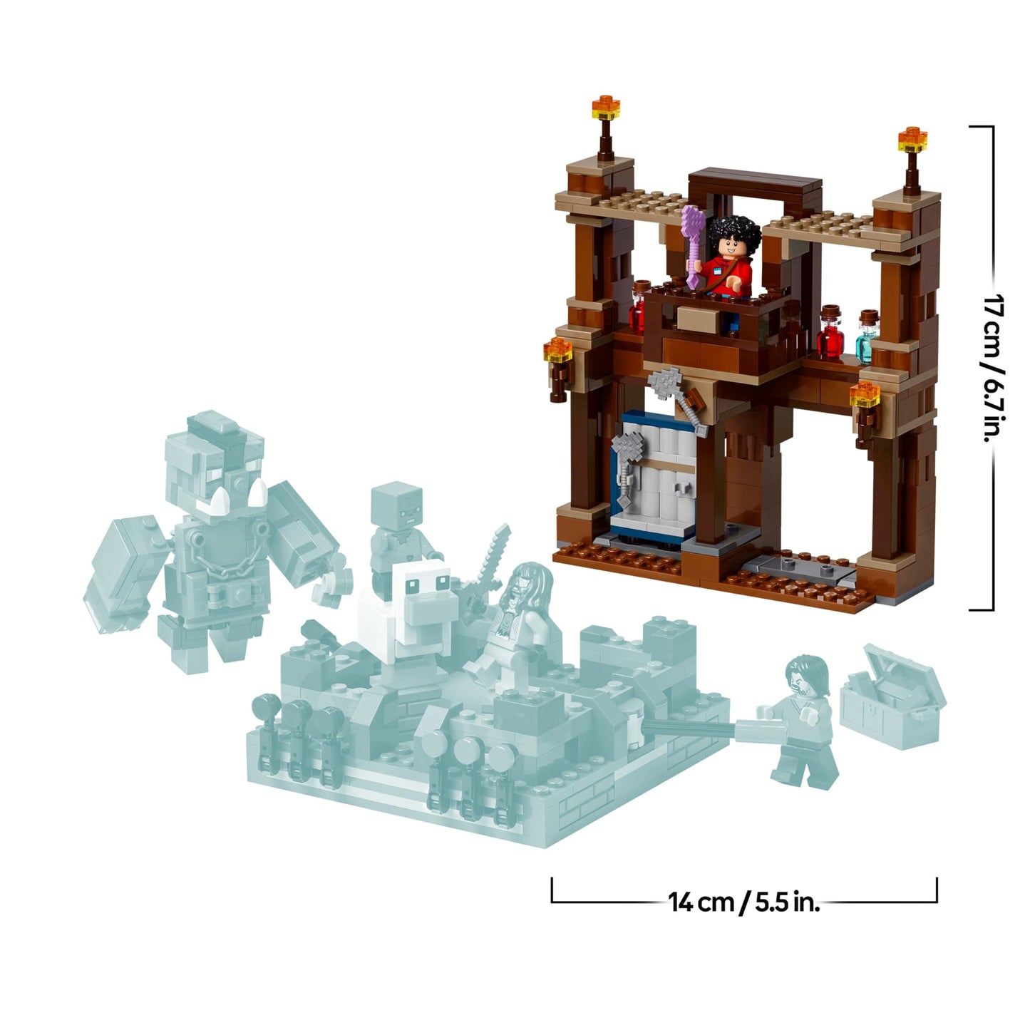 LEGO Minecraft forest estate with boxing ring - interactive gaming toy - baby zombie, Steve, Garret and Henry minifigures - gamer gift for boys, girls and video game fans aged 10 and over - 21272