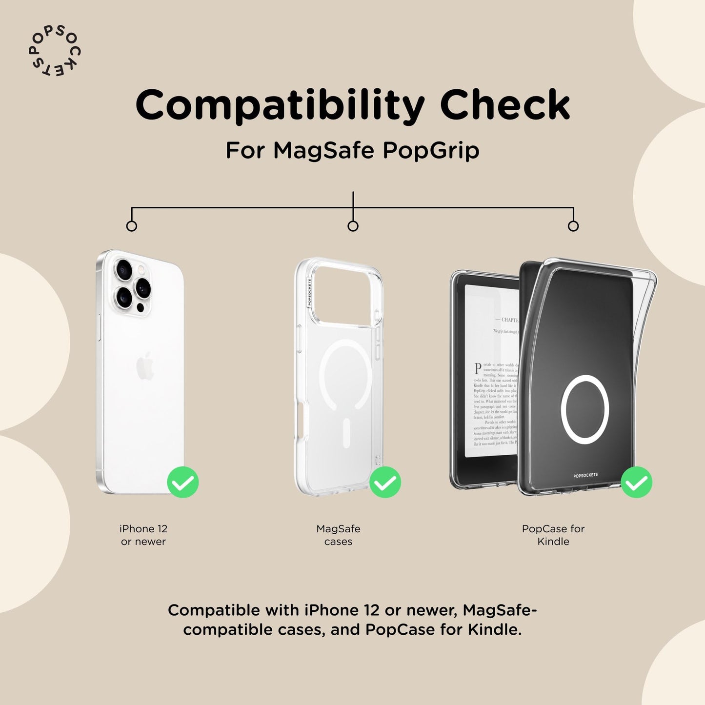 PopSockets Phone Grip for MagSafe with Kickstand, Magnetic Stand, Swappable Top, Secure Hold for iPhone MagSafe Cases, Phone & Tablet Grip - PopOut Basic Naval - 807284