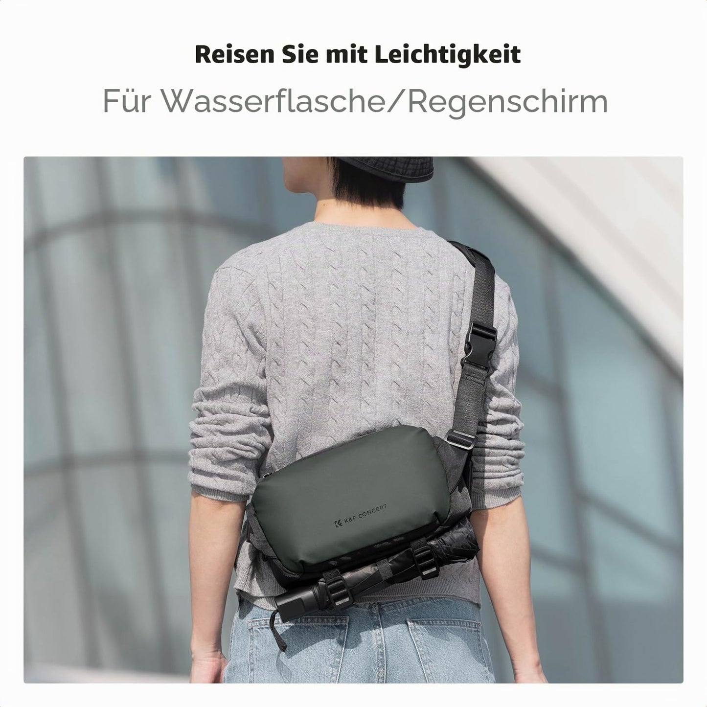 K&F CONCEPT Camera Bag Small, Camera Bag, Small Photo Bag for DSLR/SLR/Accessories, Simple Fashion Shoulder Bag - KF13.188V1