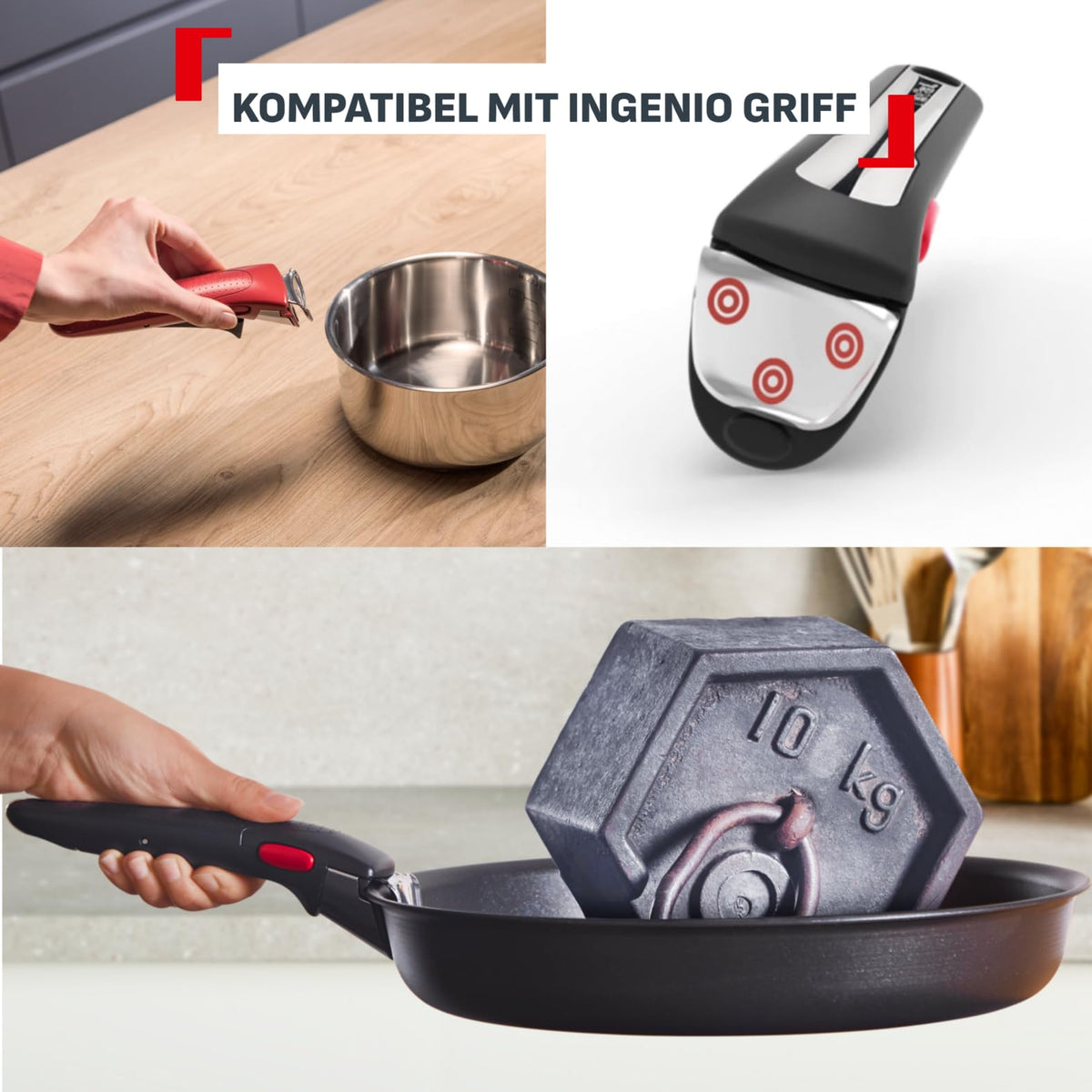 Tefal Ingenio Comfort Max 8-piece Cookware Set, stackable, space-saving - L966S844