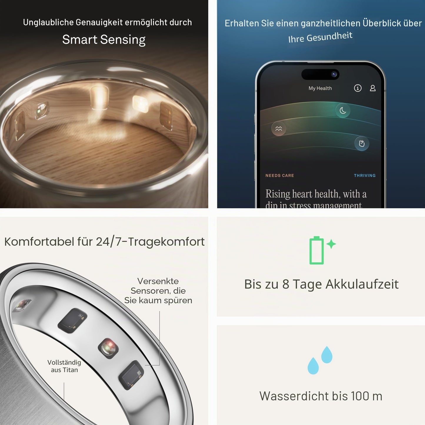 Oura Ring 4 - Brushed Silver - Size 11 - Smart Ring | Measure First with Oura Ring 4 Sizing Kit | Sleep Tracking Wearable - Heart Rate - Fitness Tracker - Up to 8 Days Battery Life - JZ90-54220-11