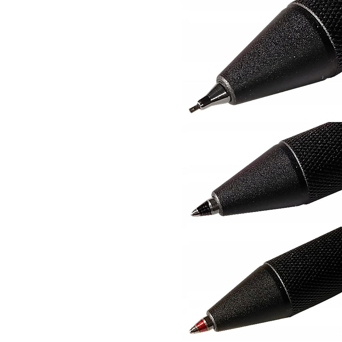 rOtring 600 3-in-1 writing instrument with ballpoint pen and mechanical pencil | Ballpoint pen with 2 fine tips (black and red ink) | 1 mechanical pencil with tip (0.5 mm lead) | Silver - 2164109