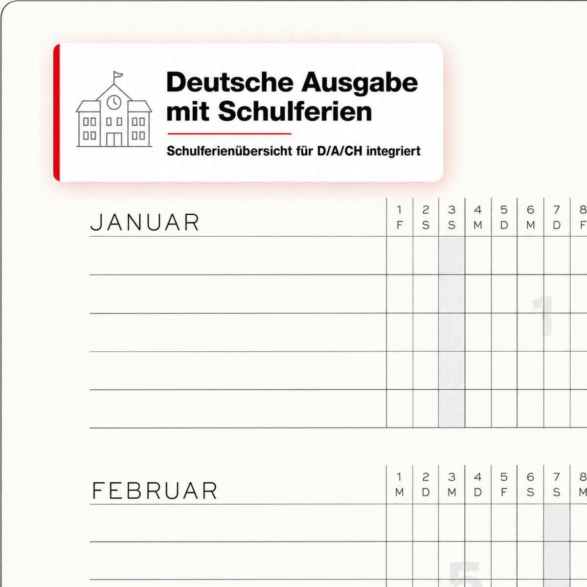 LEUCHTTURM1917 Weekly Calendar 2027 Medium (A5) with Notebook - German Diary, Indigo, Softcover, January-December 2027, Weekly Overview on the Left + Notes Page on the Right - 400074